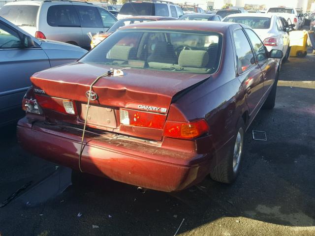 4T1BG22K0YU924324 - 2000 TOYOTA CAMRY CE RED photo 4