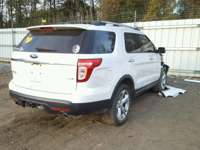 1FM5K8F85DGA44001 - 2013 FORD EXPLORER L WHITE photo 4