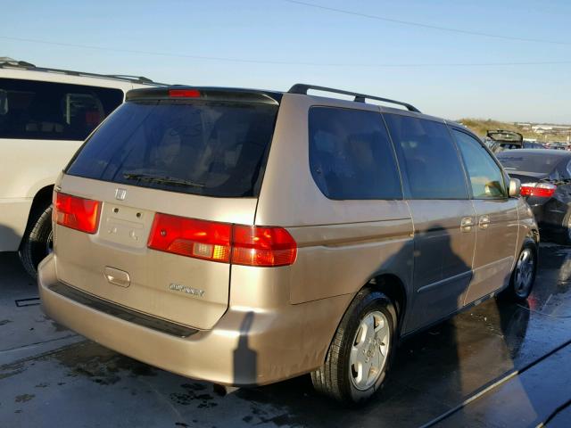 2HKRL18711H535395 - 2001 HONDA ODYSSEY EX GOLD photo 4