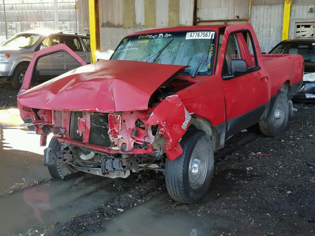 1FTCR10A2SPA42763 - 1995 FORD RANGER RED photo 2