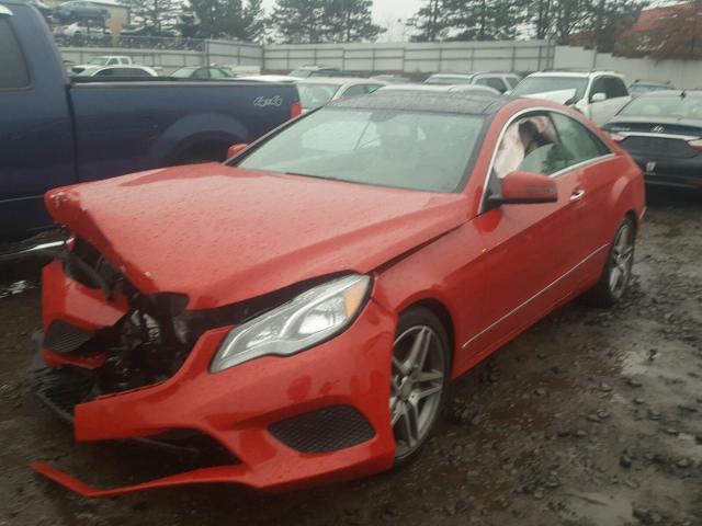 WDDKJ8JB8EF232201 - 2014 MERCEDES-BENZ E 350 4MAT RED photo 2