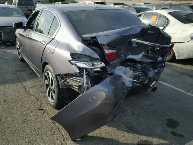 1HGCR2F75GA038297 - 2016 HONDA ACCORD EX GRAY photo 3