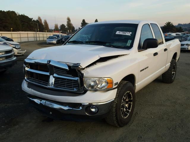 1D7HA18D45J610956 - 2005 DODGE RAM 1500 S WHITE photo 2