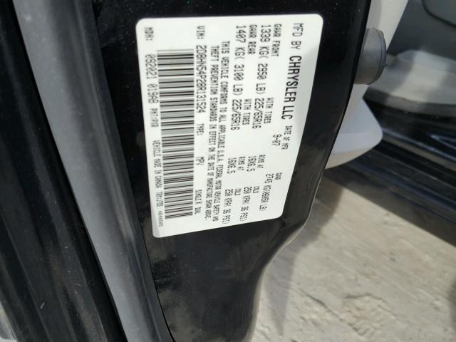 2D8HN54P28R131524 - 2008 DODGE GRAND CARA BLACK photo 10