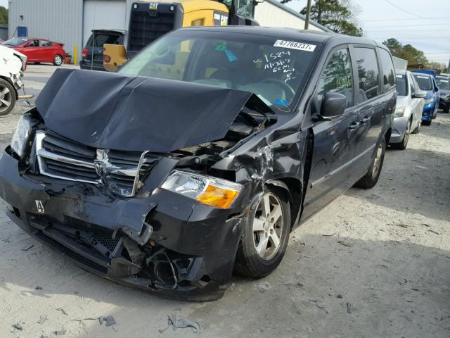 2D8HN54P28R131524 - 2008 DODGE GRAND CARA BLACK photo 2