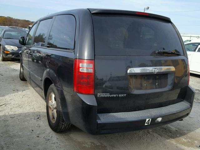 2D8HN54P28R131524 - 2008 DODGE GRAND CARA BLACK photo 3