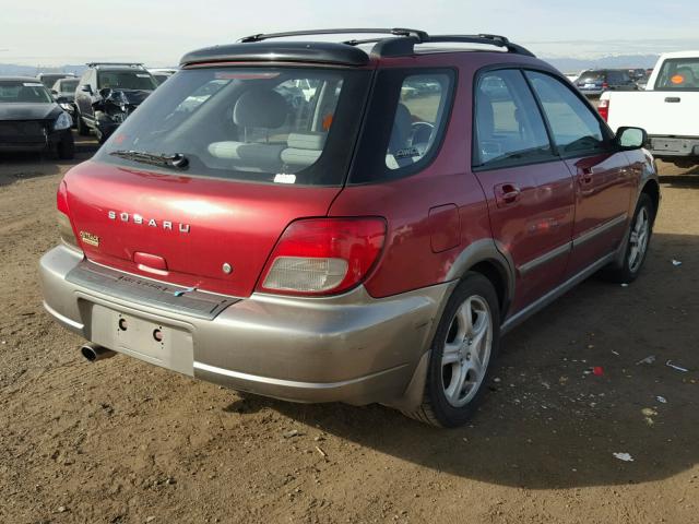 JF1GG68572G836336 - 2002 SUBARU IMPREZA OU RED photo 4