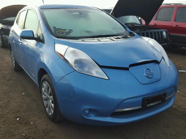 1N4AZ0CP7EC337747 - 2014 NISSAN LEAF S BLUE photo 1