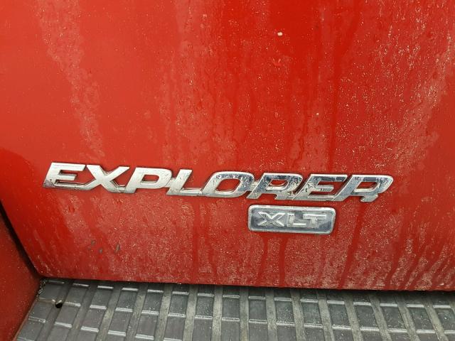 1FMDU63K74UB87544 - 2004 FORD EXPLORER X MAROON photo 9