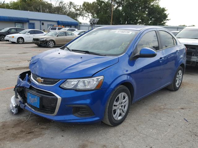 1G1JB5SH7H4118154 - 2017 CHEVROLET SONIC LS 蓝色 照片 2