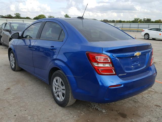 1G1JB5SH7H4118154 - 2017 CHEVROLET SONIC LS 蓝色 照片 3
