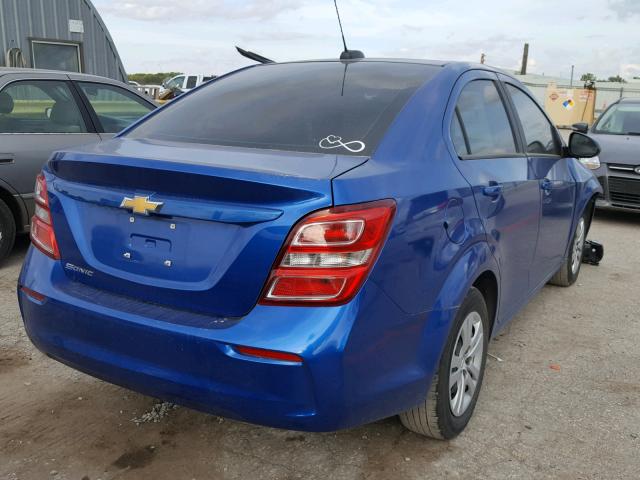 1G1JB5SH7H4118154 - 2017 CHEVROLET SONIC LS 蓝色 照片 4