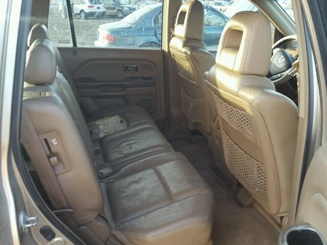 5FNYF18565B029406 - 2005 HONDA PILOT EXL GOLD photo 6