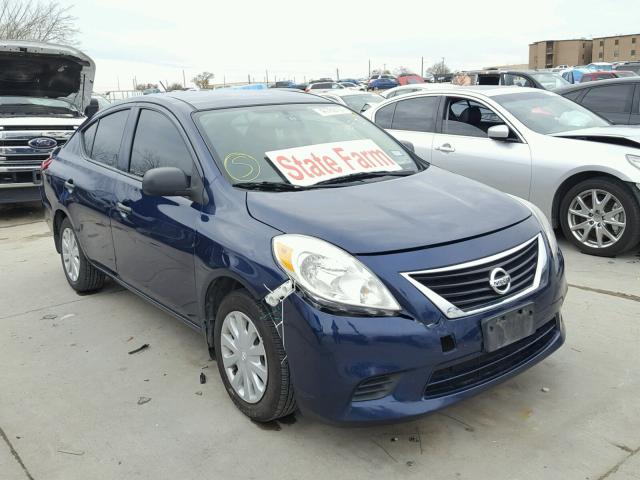 3N1CN7AP1EL843639 - 2014 NISSAN VERSA BLUE photo 1