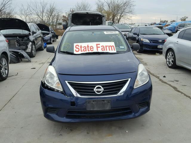 3N1CN7AP1EL843639 - 2014 NISSAN VERSA BLUE photo 9