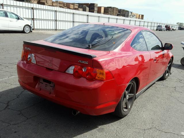 JH4DC53834S012076 - 2004 ACURA RSX RED photo 4