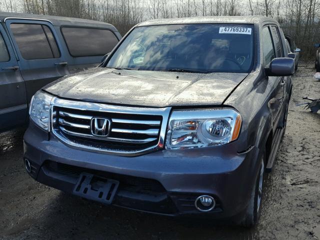 5FNYF4H6XFB075610 - 2015 HONDA PILOT EXL GRAY photo 2