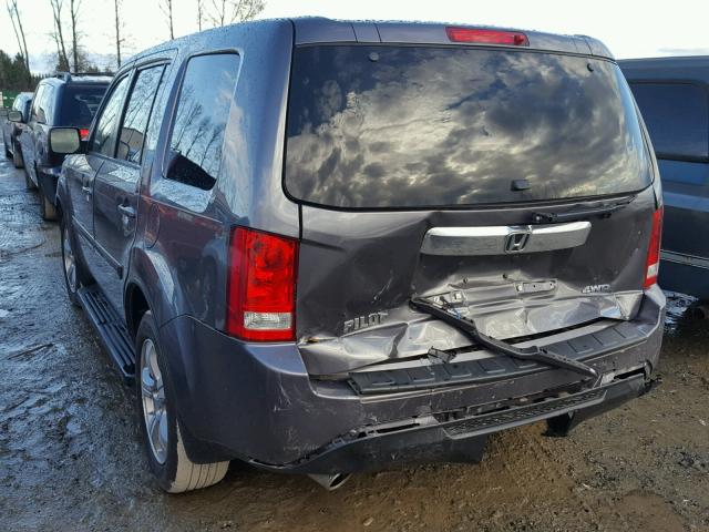 5FNYF4H6XFB075610 - 2015 HONDA PILOT EXL GRAY photo 3