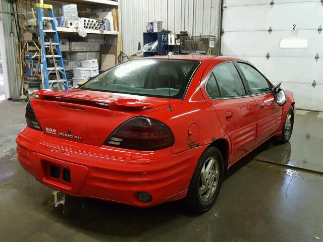 1G2NE52E7XM830835 - 1999 PONTIAC GRAND AM S RED photo 4