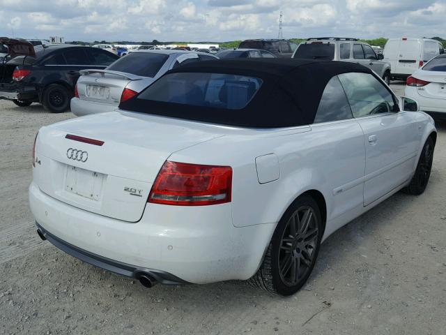 WAUDF48H39K009193 - 2009 AUDI A4 2.0T CA WHITE photo 4