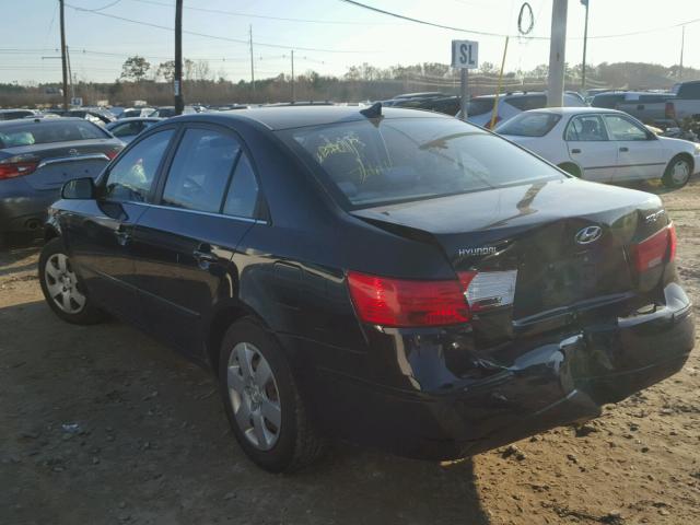 5NPET46CX9H410469 - 2009 HYUNDAI SONATA GLS BLACK photo 3