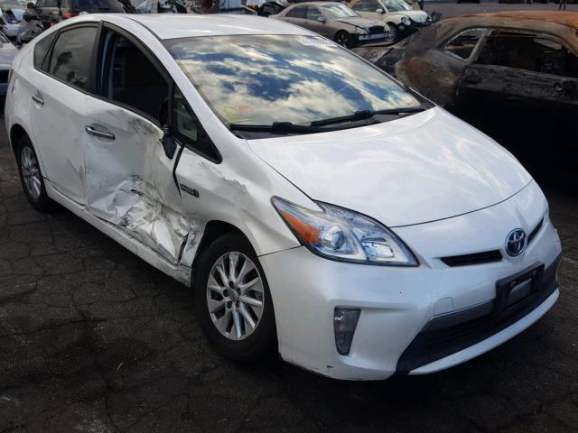 JTDKN3DPXD3045924 - 2013 TOYOTA PRIUS PLUG WHITE photo 1