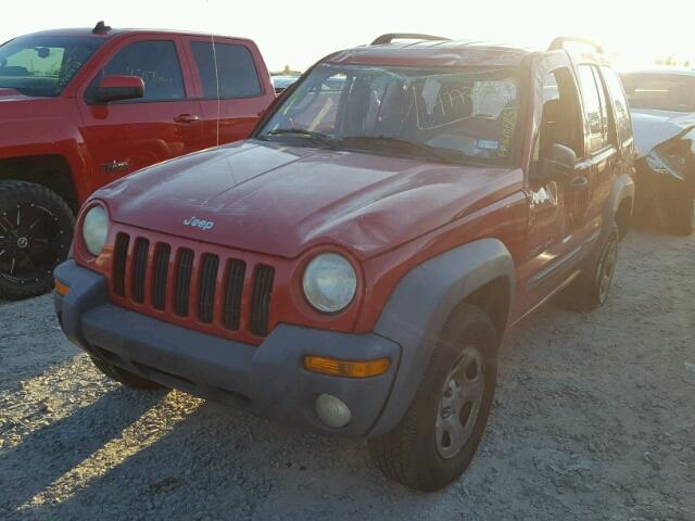 1J8GK48KX2W169828 - 2002 JEEP LIBERTY SP RED photo 2