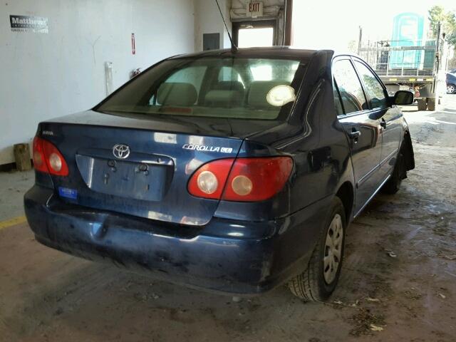 2T1BR32E37C818184 - 2007 TOYOTA COROLLA CE BLUE photo 4