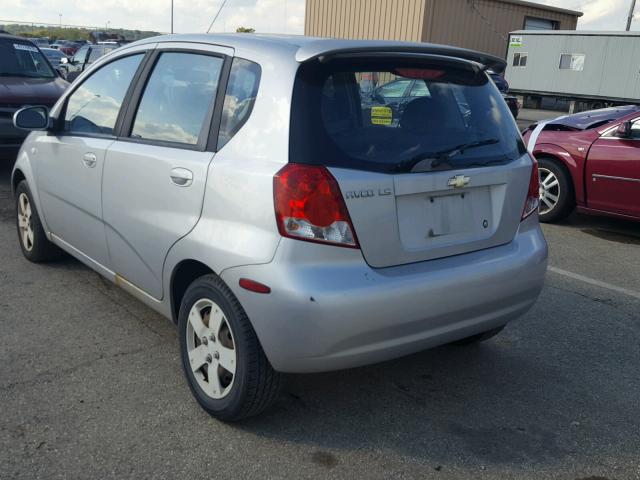 KL1TD66616B600403 - 2006 CHEVROLET AVEO BASE Күміс фото 3