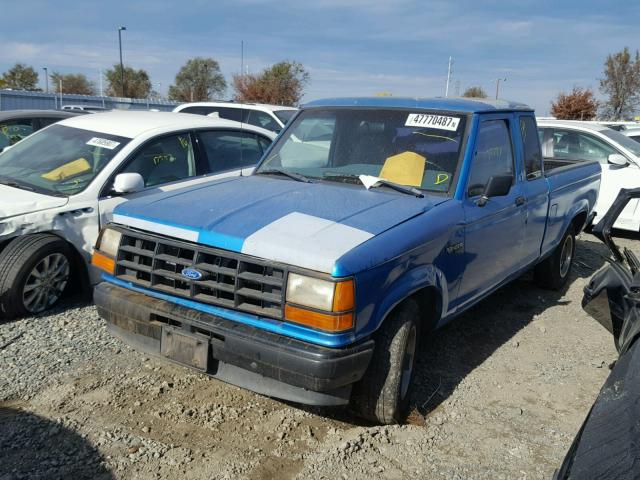 1FTCR14A5NPA62035 - 1992 FORD RANGER SUP BLUE photo 2