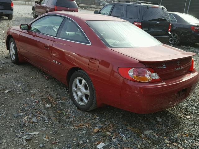 2T1CF28P02C601913 - 2002 TOYOTA CAMRY SOLA RED photo 3