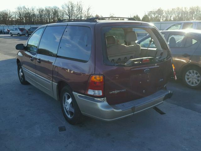 2FMZA5348YBB26452 - 2000 FORD WINDSTAR S MAROON photo 3