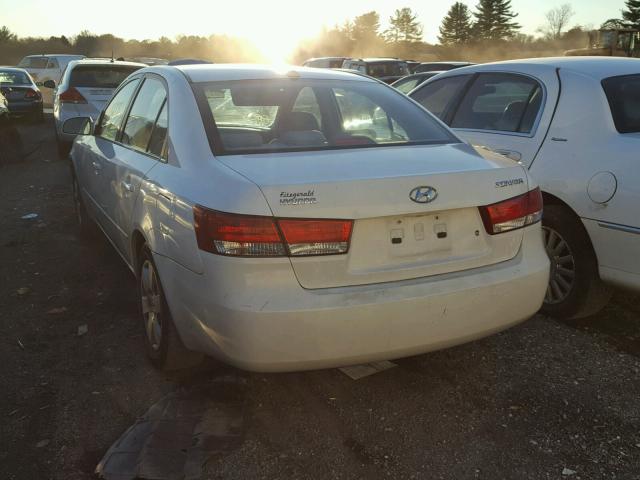 5NPET46C68H398075 - 2008 HYUNDAI SONATA WHITE photo 3