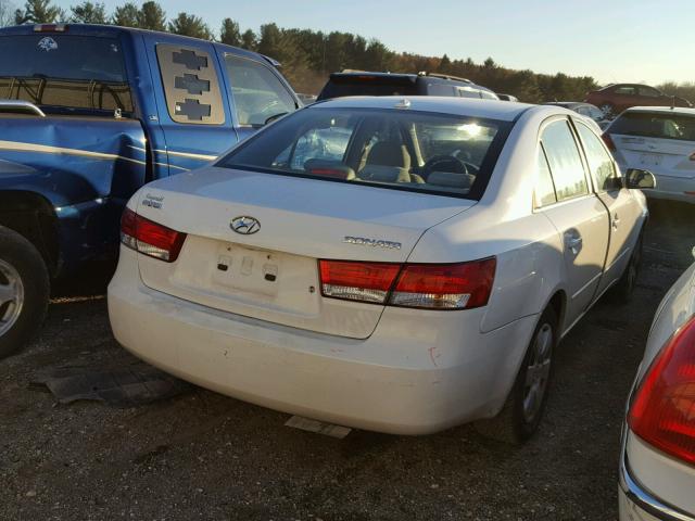 5NPET46C68H398075 - 2008 HYUNDAI SONATA WHITE photo 4