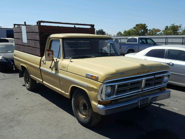 F25HKP87770 - 1972 FORD F250 YELLOW photo 1
