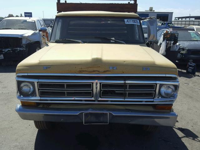 F25HKP87770 - 1972 FORD F250 YELLOW photo 9