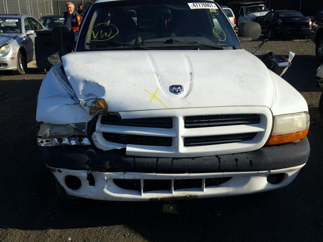 1B7GL22X7XS268179 - 1999 DODGE DAKOTA WHITE photo 7