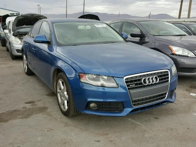 WAULF78K19N034231 - 2009 AUDI A4 2.0T QU BLUE photo 1