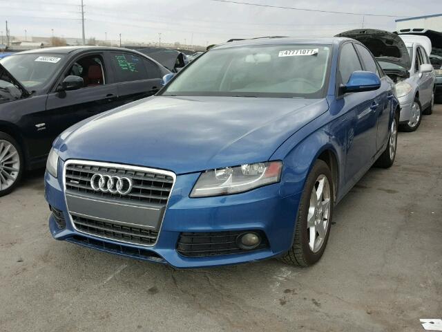 WAULF78K19N034231 - 2009 AUDI A4 2.0T QU BLUE photo 2