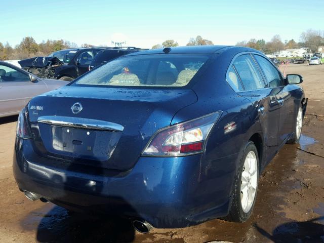 1N4AA5AP0EC439964 - 2014 NISSAN MAXIMA S BLUE photo 4