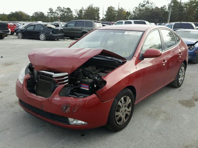 KMHDU4AD2AU879229 - 2010 HYUNDAI ELANTRA BL RED photo 2