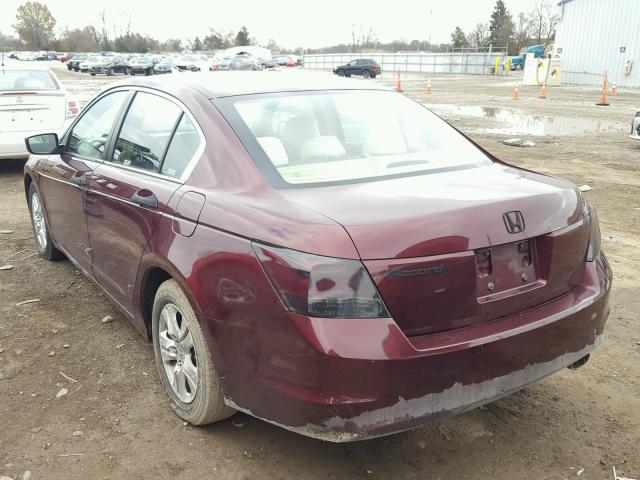 1HGCP26488A105861 - 2008 HONDA ACCORD LXP MAROON photo 3