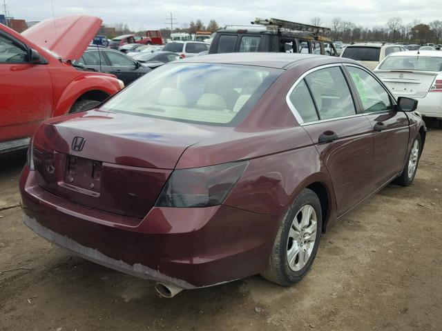 1HGCP26488A105861 - 2008 HONDA ACCORD LXP MAROON photo 4