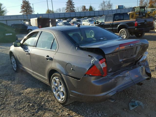 3FAHP0HG2BR139524 - 2011 FORD FUSION SE CHARCOAL photo 3