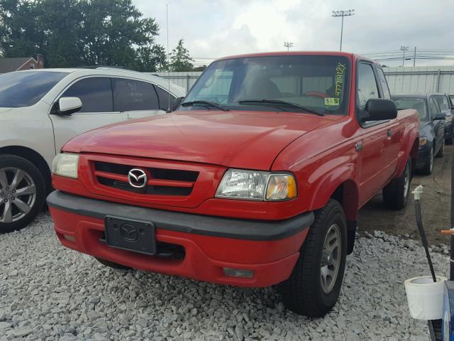 4F4YR16V31TM24510 - 2001 MAZDA B3000 CAB RED photo 2