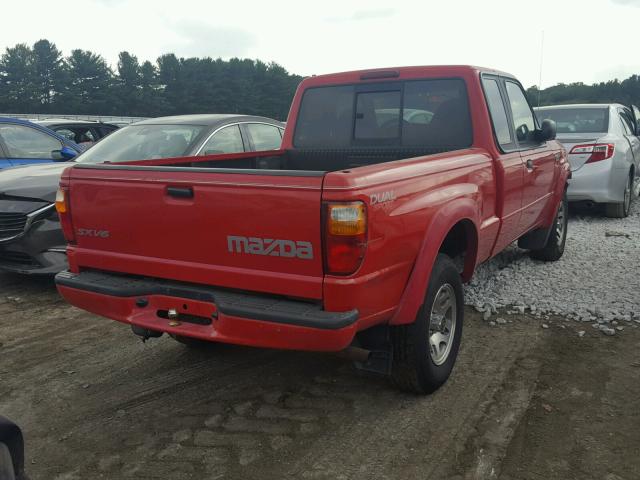 4F4YR16V31TM24510 - 2001 MAZDA B3000 CAB RED photo 4