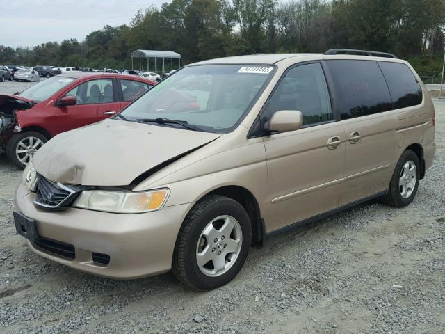 2HKRL1863YH581280 - 2000 HONDA ODYSSEY EX GOLD photo 2