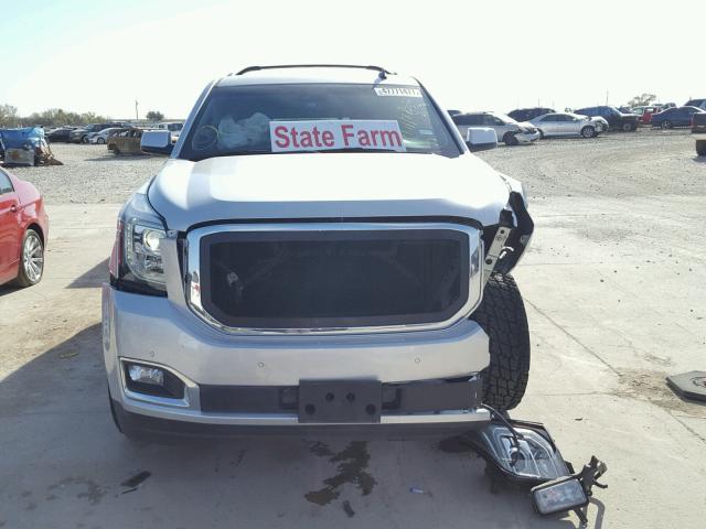 1GKS1CKJ5FR163202 - 2015 GMC YUKON DENA SILVER photo 9