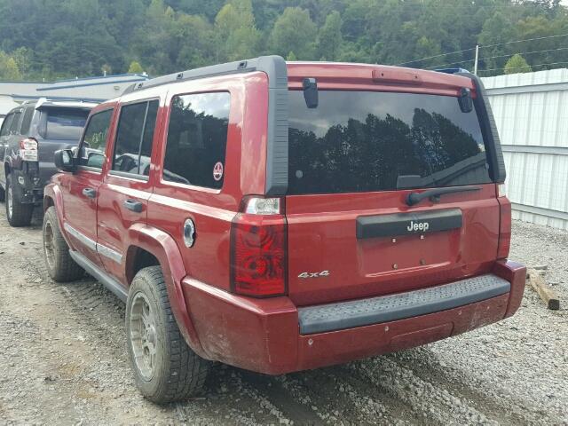 1J8HG48K56C225901 - 2006 JEEP COMMANDER Tünd qırmızı foto 3