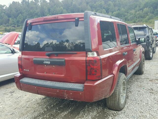 1J8HG48K56C225901 - 2006 JEEP COMMANDER Tünd qırmızı foto 4